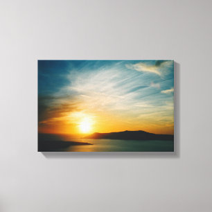 Sonnenuntergang Santorin, Griechenland Leinwanddruck