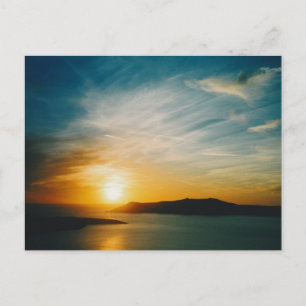 Sonnenuntergang Santorin, Griechenland Postkarte
