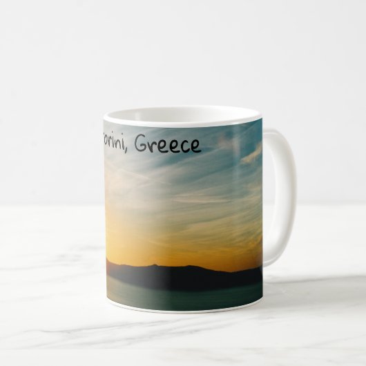 Sonnenuntergang Santorini, Griechenland Kaffeetasse (VorderseiteRechts)