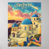 Sonnenuntergang Santorini Poster (Vorne)