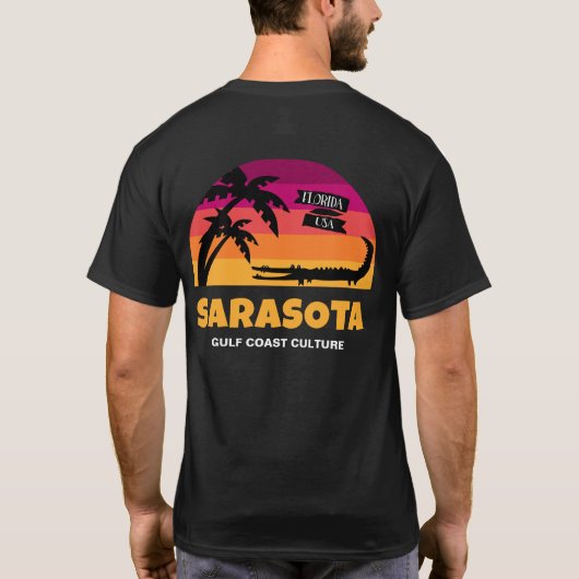 Sonnenuntergang Sarasota Florida mit T-Shirt (Rückseite)