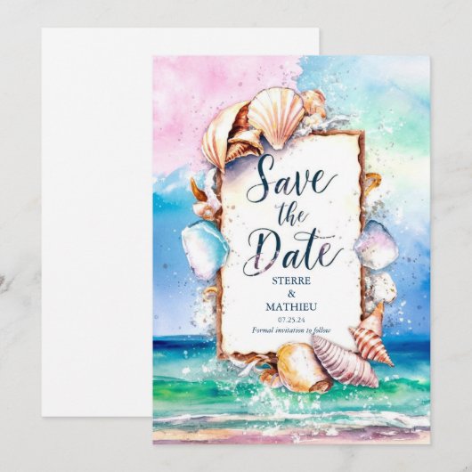 Sonnenuntergang Save The Date (Vorne/Hinten)