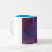 Sonnenuntergang-Schein-Libelle Zweifarbige Tasse (Vorderseite Links)