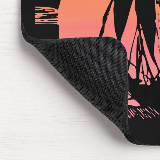 Sonnenuntergang-Schiff Mousepad (Ecke)