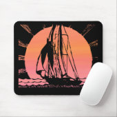 Sonnenuntergang-Schiff Mousepad (Mit Mouse)