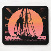 Sonnenuntergang-Schiff Mousepad (Vorne)