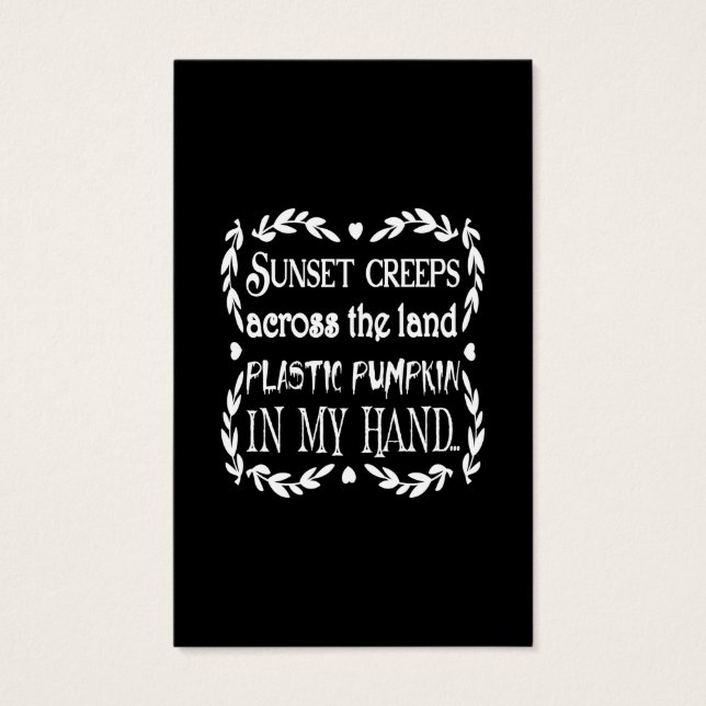 Sonnenuntergang schleicht sich über den Boden-Kürb (Vorderseite)