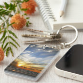 Sonnenuntergang-Schlüsselanhänger doppelseitig Schlüsselanhänger (Vorderseite rechts)