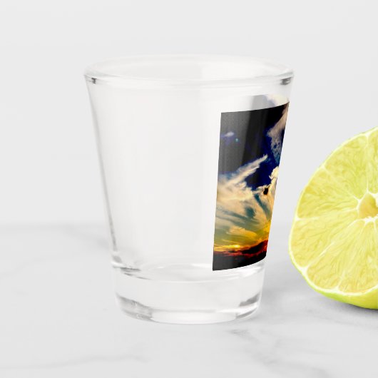 Sonnenuntergang Schnapsglas (Links)
