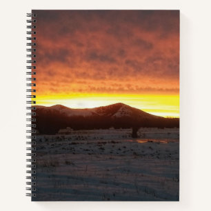 Sonnenuntergang-Schnecken-Notizbuch Notizblock