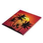 Sonnenuntergang, schöne Abbildung,   Fliese (Seite)