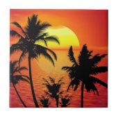 Sonnenuntergang, schöne Abbildung, Fliese (Vorderseite)