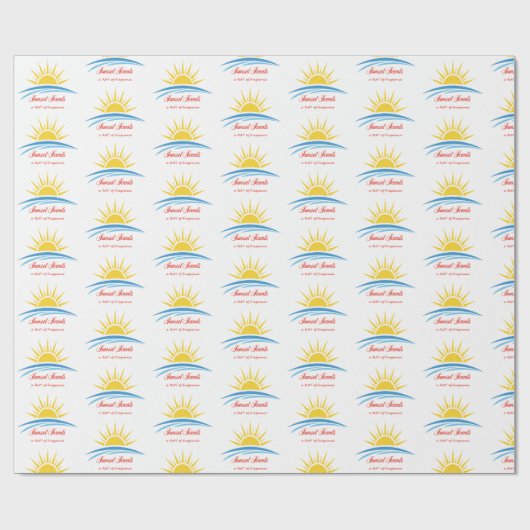 Sonnenuntergang Scrapping Paper Geschenkpapier (Flach)