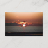 Sonnenuntergang-Seeentwurf Visitenkarte (Rückseite)