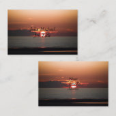 Sonnenuntergang-Seeentwurf Visitenkarte (Vorne/Hinten)