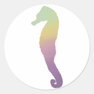 Sonnenuntergang Seepferd Gradient Sticker