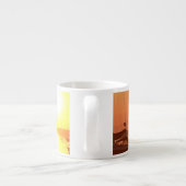 Sonnenuntergang-Segelboot-Uhr-Hügel RI Rhode Espressotasse (Rückseite)