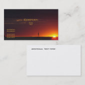 Sonnenuntergang-Segelboot Visitenkarte (Vorne/Hinten)