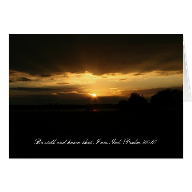 Sonnenuntergang, sei still und weiß, dass ich Gott (Vorderseite (Horizontal))