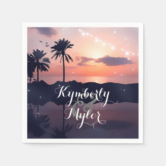 Sonnenuntergang Serviette (Vorderseite)
