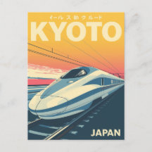 Sonnenuntergang Shinkansen in Kyoto