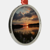 Sonnenuntergang Silbernes Ornament (Rechts)