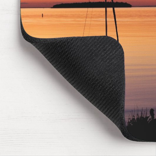 Sonnenuntergang Silhouette am Mousepad-See Mousepad (Ecke)