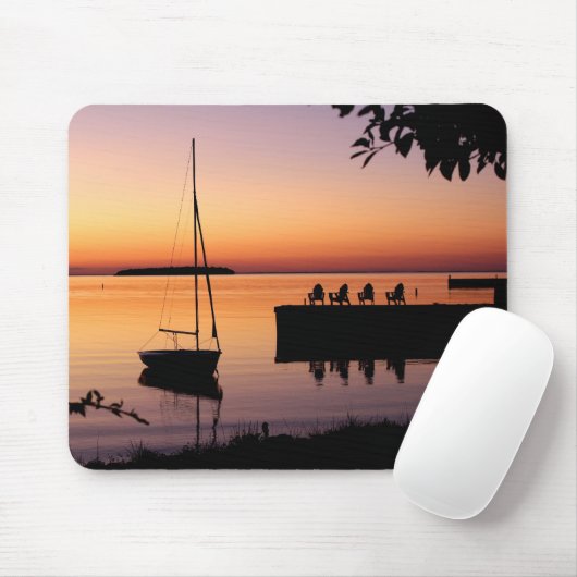 Sonnenuntergang Silhouette am Mousepad-See Mousepad (Mit Mouse)