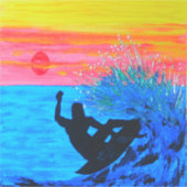 Sonnenuntergang Silhouette Aufkleber (Vorderseite)