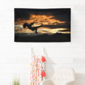 Sonnenuntergang Silhouette des Mädchens Banner (Insitu)