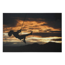 Sonnenuntergang Silhouette des Mädchens