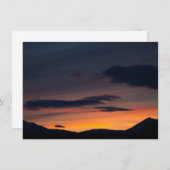 Sonnenuntergang Silhouette Fotokarte (Vorne/Hinten)