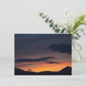 Sonnenuntergang Silhouette Fotokarte (Stehend Vorderseite)