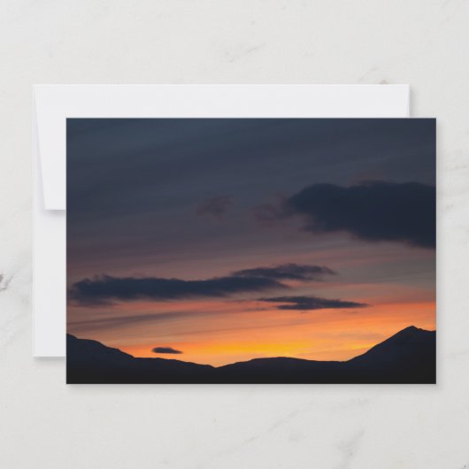 Sonnenuntergang Silhouette Fotokarte (Vorderseite)