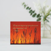 Sonnenuntergang Silhouette Inspiration Postkarte (Stehend Vorderseite)