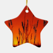 Sonnenuntergang-Silhouette Inspirational Keramikornament (Hinten)