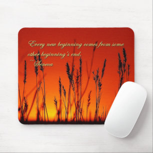 Sonnenuntergang-Silhouette Inspirational Mousepad