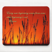 Sonnenuntergang-Silhouette Inspirational Mousepad (Vorne)