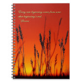 Sonnenuntergang-Silhouette Inspirational Notizblock (Vorderseite)