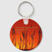 Sonnenuntergang-Silhouette Inspirational Schlüsselanhänger (Vorderseite)