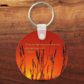 Sonnenuntergang-Silhouette Inspirational Schlüsselanhänger (Vorderseite)