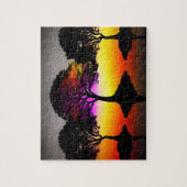 Sonnenuntergang Silhouette Kunst, Dichtung und Mus Puzzle (Vertikal)