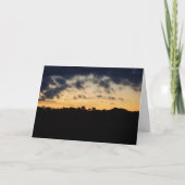 Sonnenuntergang Silhouette Landschaft Karte (Vorderseite)