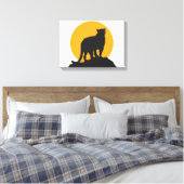 Sonnenuntergang-Silhouette Leinwanddruck (Insitu (Schlafzimmer))