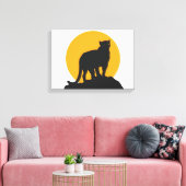 Sonnenuntergang-Silhouette Leinwanddruck (Insitu (Wohnzimmer))