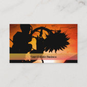 Sonnenuntergang Silhouette Orange Black Holistic Visitenkarte (Vorderseite)