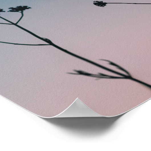 Sonnenuntergang Silhouette Poster (Ecke)