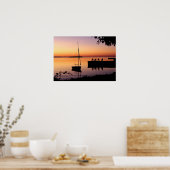 Sonnenuntergang Silhouette Poster (Küche)