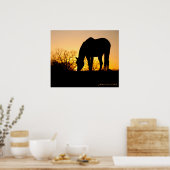 Sonnenuntergang Silhouette Poster (Küche)