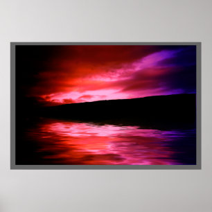 Sonnenuntergang Silhouette Poster